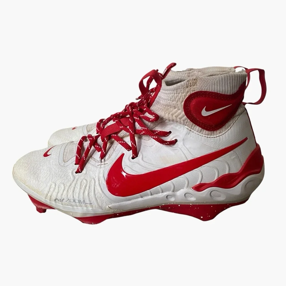 Nike Alpha Huarache NXT Baseball Men Size 8 White University Red DJ6517-108